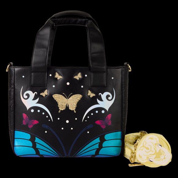 Loungefly Britney Spears Butterfly Tote Crossbody Bag with Coin Bag - Picture 4 of 5